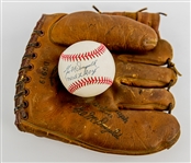 1950s-90s Gil McDougald New York Yankees Store Model Draper Maynard Mitt & Signed OAL Budig Basbeall (JSA) 