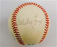 1950's-80's Whitey Ford New York Yankees Store Model Denkert Mitt & Signed OAL Brown Baseball (JSA)