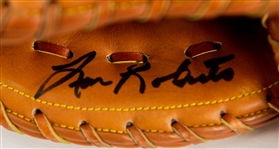 1980's-90's Leon Roberts Lee Stevens Signed Baseball Mitts - Lot of 2 (MEARS LOA/JSA)
