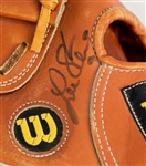 1980's-90's Leon Roberts Lee Stevens Signed Baseball Mitts - Lot of 2 (MEARS LOA/JSA)