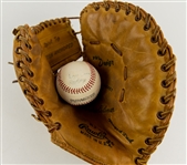 1960s-70s Dizzy Dean St. Louis Cardinals Signed Baseball & Store Model First Base Mitt - Lot of 2 (JSA)