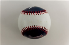 1970's-90's Hank Aaron Atlanta Braves Store Model MacGregor Mitt & Signed Baseball 