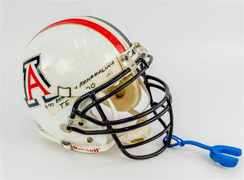 2000 Brandon Manumaleuna Arizona Wildcats Signed Game Worn Football Helmet (MEARS LOA/JSA)