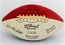 1970s-80s Jim Plunkett Oakland Raiders Store Model Wilson Red White & Blue Player Endorsed Football 