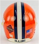2001 Brandon Moore Illinois Fighting Illini Signed Game Worn Football Helmet (MEARS LOA/JSA)