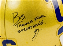 2001-02 Garrett Lepisto UCLA Bruins Signed Game Worn Football Helmet (MEARS LOA/JSA)