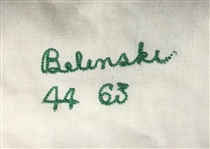 1963 Bo Belinsky Los Angeles Angels Game Worn Home Uniform (MEARS A10)