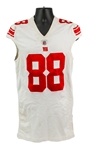 2011 (October 2) Hakeem Nicks New York Giants Game Worn Road Jersey (MEARS A10 & PSA/DNA)