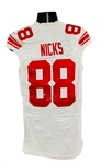 2011 (October 2) Hakeem Nicks New York Giants Game Worn Road Jersey (MEARS A10 & PSA/DNA)