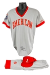 1980s Minnie Minoso Chicago White Sox Signed American League Cracker Jack Old Timers Baseball Classic Uniform w/ Pants & Cap (MEARS LOA/JSA/Minoso Collection)