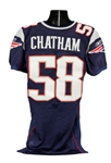 2005 Matt Chatham New England Patriots Game Worn Home Jersey (MEARS A10/Team COA)