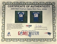 2005 Matt Chatham New England Patriots Game Worn Home Jersey (MEARS A10/Team COA)