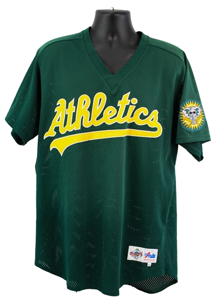 1995 Dennis Eckersley Oakland Athetics Batting Practice Jersey (MEARS LOA)