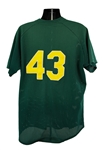 1995 Dennis Eckersley Oakland Athetics Batting Practice Jersey (MEARS LOA)