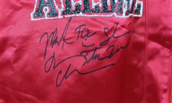 1995 (December 11) Mark Too Sharp Johnson Signed Flyweight Title Bout Worn Trunks & Robe (MEARS LOA/JSA)
