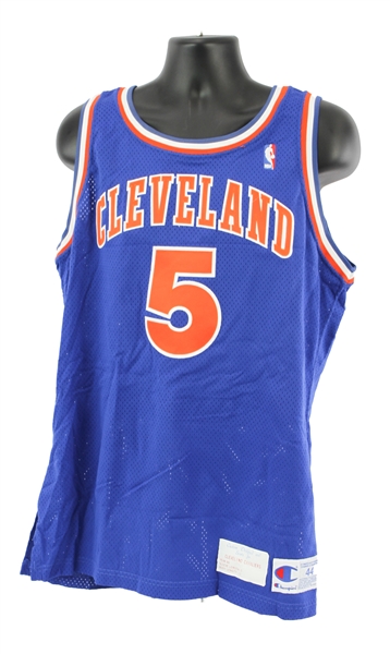 1990-91 Steve Kerr Cleveland Cavaliers Game Worn Road Jersey (MEARS A10)