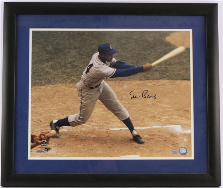 1953-1971 Ernie Banks Chicago Cubs Signed 16x20 Framed Photo (JSA)