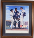 1970s Baseball Managers "The Hook" Multi-Signed Dick Williams, Sparky Anderson, and more 22x27 Framed Print (JSA)