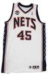 2011-12 Gerald Wallace New Jersey Nets Game Worn Home Jersey (MEARS A10/Steiner) Last New Jersey Season