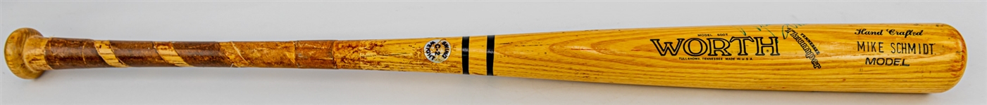 1983-88 Mike Schmidt Philadelphia Phillies Signed Worth Professional Model Game Used Bat (MEARS A10/JSA)
