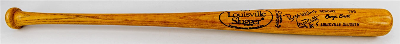 1980-83 George Brett Kansas City Royals Signed Louisville Slugger Professional Model Bat (MEARS A6/JSA)