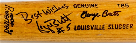 1980-83 George Brett Kansas City Royals Signed Louisville Slugger Professional Model Bat (MEARS A6/JSA)