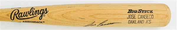 1990 Jose Canseco Oakland Athletics Signed Rawlings Adirondack Professional Model Bat (MEARS A6/JSA)