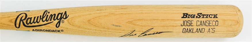 1990 Jose Canseco Oakland Athletics Signed Rawlings Adirondack Professional Model Bat (MEARS A6/JSA)