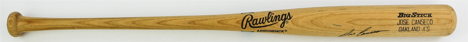 1990 Jose Canseco Oakland Athletics Signed Rawlings Adirondack Professional Model Bat (MEARS A6/JSA)