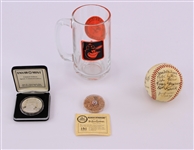 1974-2005 Eddie Murray Baltimore Orioles Memorabilia - Lot of 4 w/ 1974 Miami Orioles Team Signed Baseball with Very Early Murray, Dennis Martinez Autographs & More (JSA)