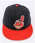 1995 Eddie Murray Cleveland Indians Game Worn Cap (MEARS LOA) World Series Season