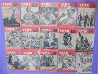 1944-45 Yank WWII Magazine Collection - Lot of 13 w/ Down Under, British & Far East Editions