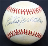 1970-86 Eddie Mathews Milwaukee Braves Signed ONL Baseball (JSA)