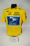 2000s US Postal Service Tour De France Jersey w/ Armstrong Number Tag & JJ Henry Signed Golf Glove - Lot of 2 (JSA)