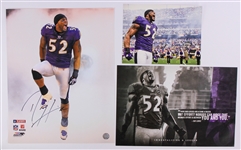 2007 Ray Lewis Baltimore Ravens Signed 16x20 Photo (Lot of 3) (JSA)