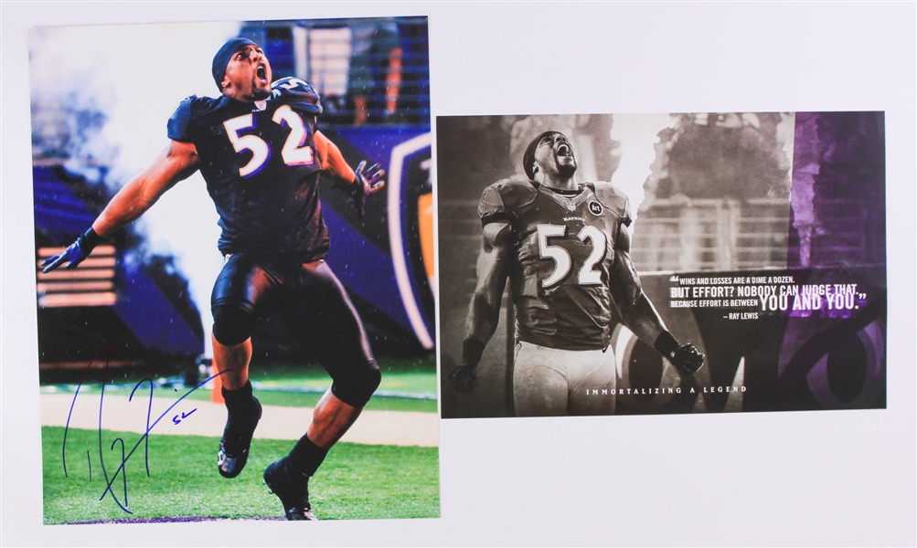 2007 Ray Lewis Baltimore Ravens Signed 16x20 Photo (JSA)