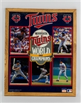 1980s-90s Minnesota Twins & Brett Favre Framed Photo w/ Old Century Classics Pinball Style Baseball Game  