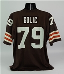 1982-83 Bob Golic Cleveland Browns Game Worn Home Jersey (MEARS A10)