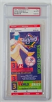 1999 New York Yankees vs Atlanta Braves Game 3 World Series Full Ticket (PSA Slabbed NM-MT 8)