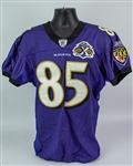 2005 Derrick Mason Baltimore Ravens Game Worn Home Jersey (MEARS A10)