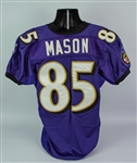 2005 Derrick Mason Baltimore Ravens Game Worn Home Jersey (MEARS A10)