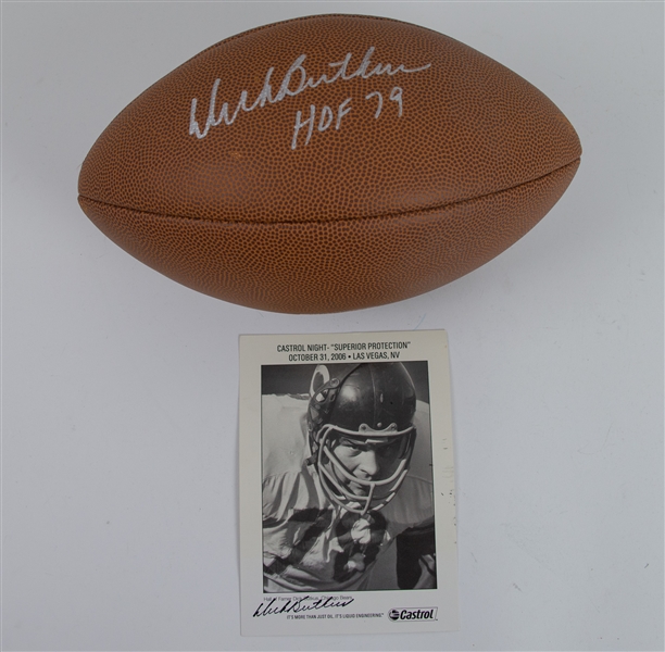 2006 Dick Butkus Chicago Bears Signed Football (JSA)