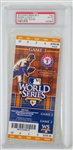 2010 Texas Rangers vs San Francisco Giants Game 3 World Series Full Ticket (PSA Slabbed NM-MT 8)