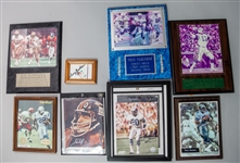 1990s-2000s Football Signed Photo Displays - Lot of 9 w/ Terry Bradshaw, Joe Namath, Joe Montana & More (JSA)