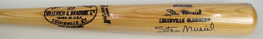 1970s Stan Musial St. Louis Cardinals Signed H&B Louisville Slugger Bat (JSA)