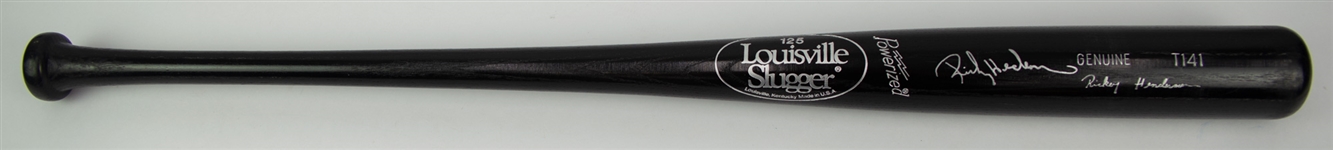 1990 Rickey Henderson Oakland Athletics Signed Louisville Slugger Professional Model Bat (MEARS A5/JSA)