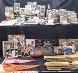 1920s-1990s Baseball, Football, Basketball, Hockey Trading Cards, Bats, Books, Photos & more (Lot of 1,200+)