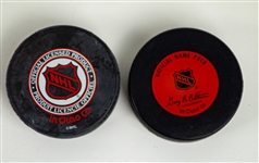 1978-1999 Wayne Gretzky Edmonton Oilers & New York Rangers Signed Hockey Pucks (JSA)