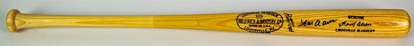 1970's Hank Aaron Atlanta Braves Signed H&B Louisville Slugger Bat (PSA/DNA)