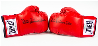 2000s Rubin "Hurricane" Carter Signed Everlast Boxing Gloves - Pair of 2 (JSA)